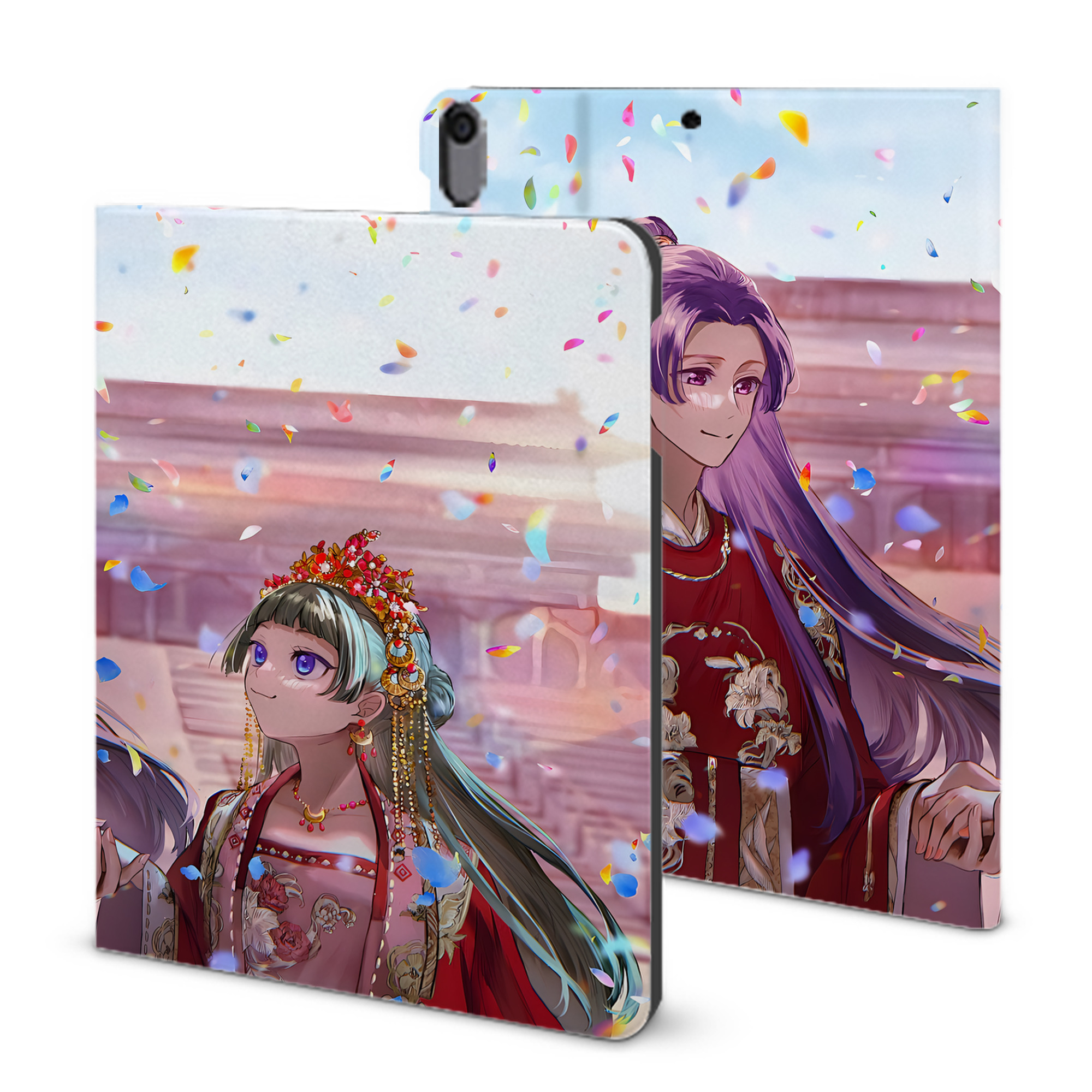 （画像用） 薬屋のひとりごと The Apothecary Diaries IPad ケース ブック型 PUレザー TPU 耐衝撃 軽量 薄型 ペン収納なし 全面保護 IPad 各モデル対応